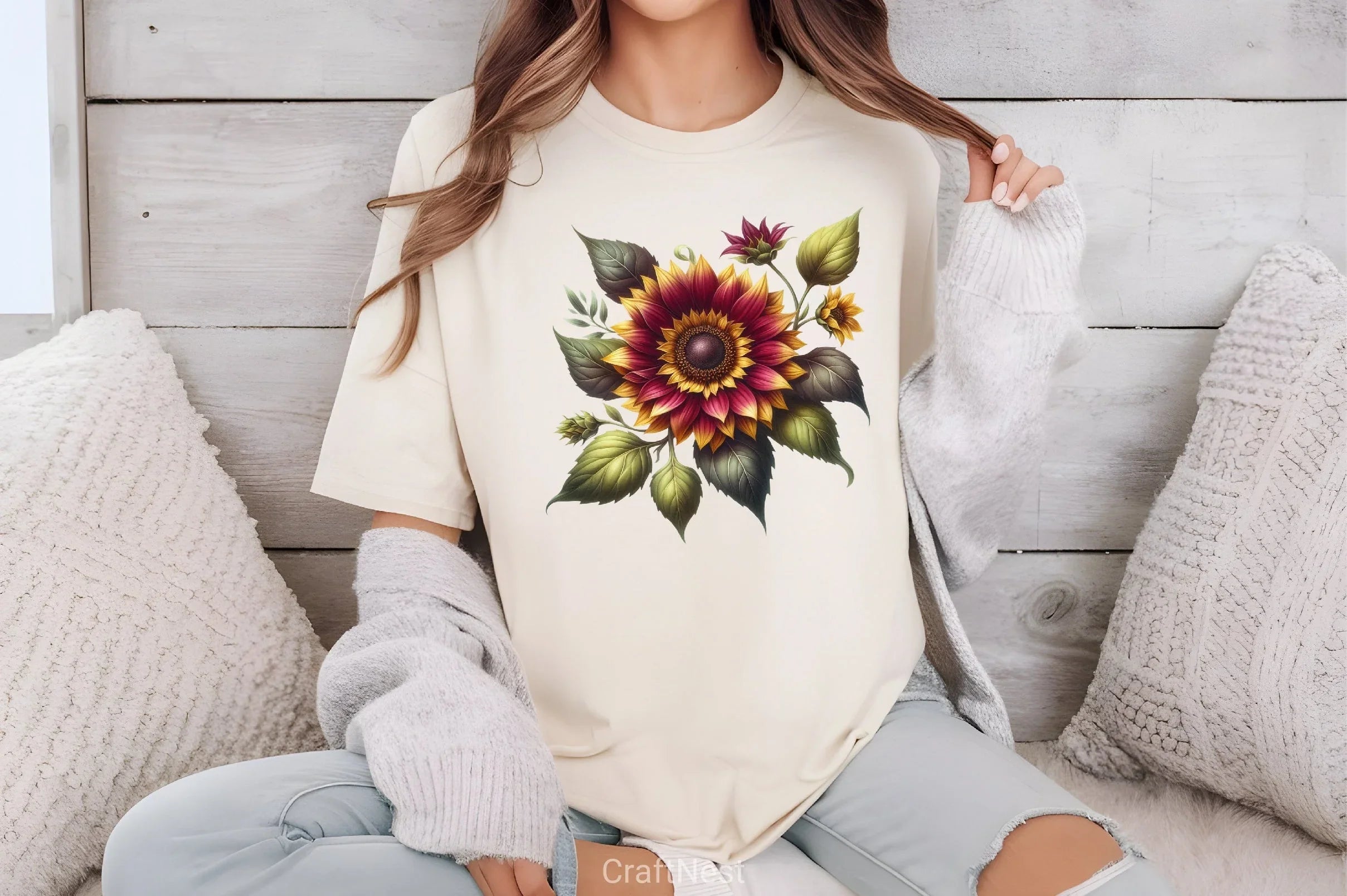 Sunflower Clipart Bundle - CraftNest - Digital Crafting and Art