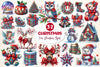 Faux Rhinestones Christmas Clipart Bundle 2