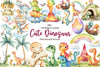 Prehistoric Cute Dinosaur Clipart Bundle