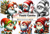 Christmas Retro Gnome Clipart Bundle