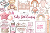 Pink Baby Girl Nursery Clipart Bundle 2