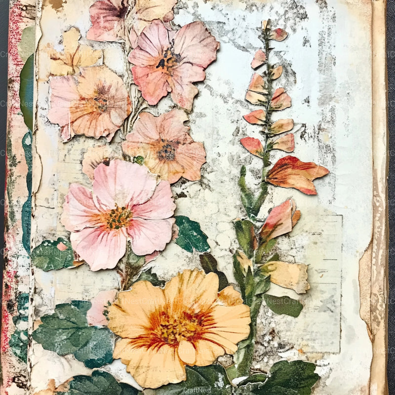 Vintage Floral Collage Clipart Bundle - CraftNest - Digital Crafting and Art