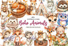 Sweet Boho Woodland Creatures Animals Clipart Bundle