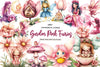 Magical Garden Pink Fairies Clipart Bundle