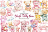 Pink Cute Blush Teddy Bear Clipart Bundle