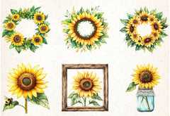 Sunflowers Clipart Bundle - CraftNest - Digital Crafting and Art