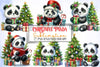 Christmas Panda Clipart Bundle