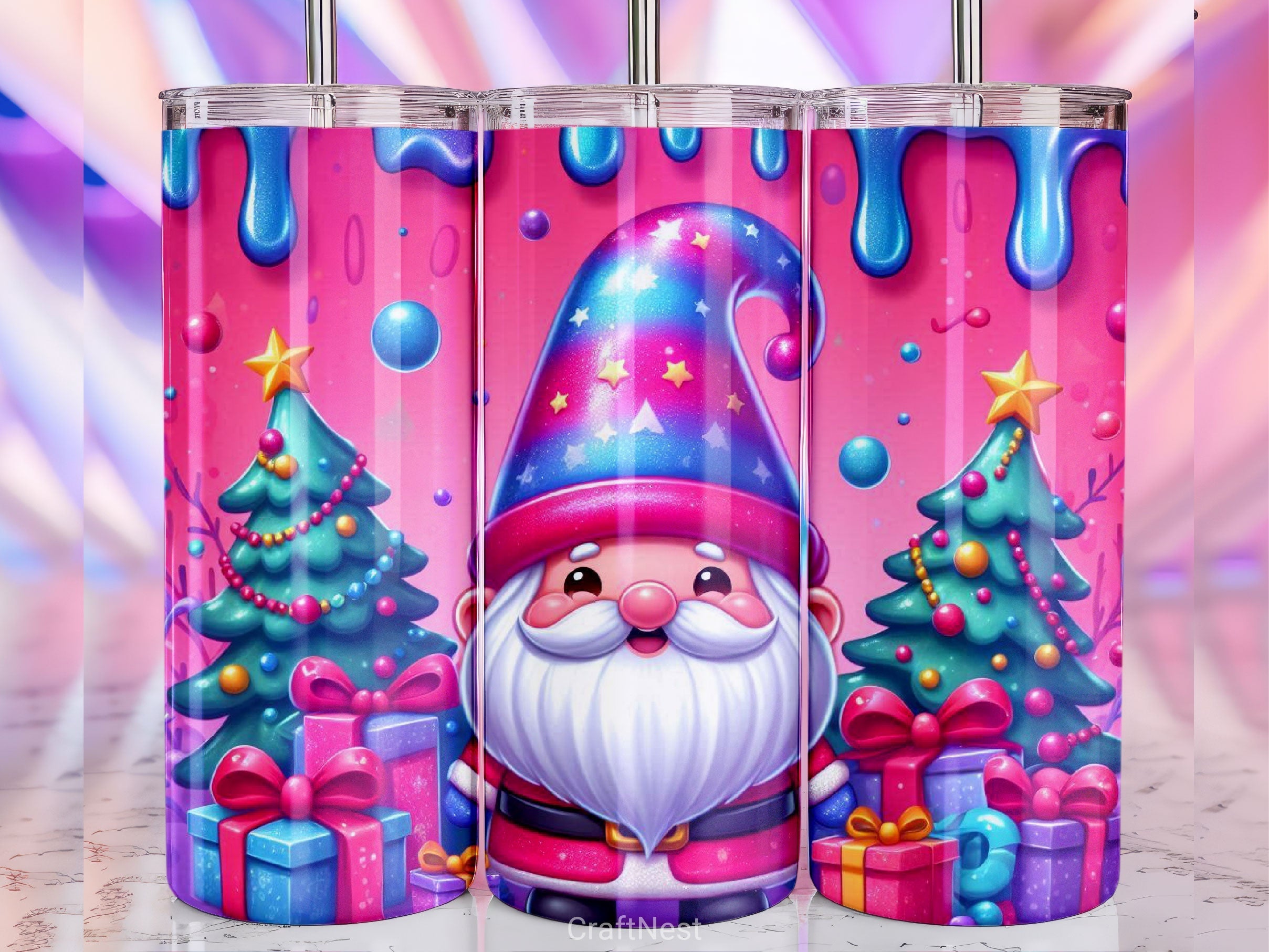 Christmas Gnome Tumbler Wrap Bundle 3
