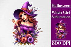 Halloween Witch Girl Clipart Bundle 3 - CraftNest - Digital Crafting and Art