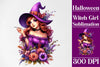 Halloween Witch Girl Clipart Bundle