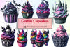 Gothic Cupcakes Clipart Bundle