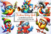 Christmas Bird Clipart Bundle