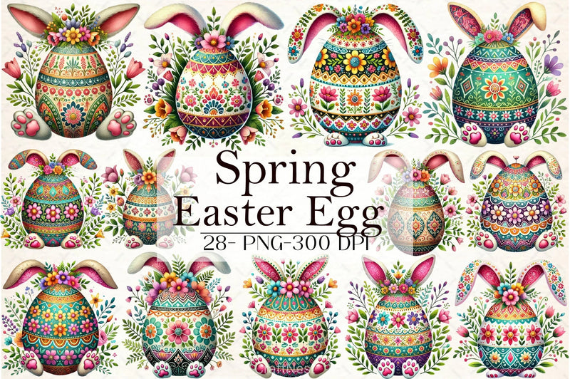 Spring Easter Egg Clipart Bundle - CraftNest - Digital Crafting and Art