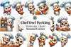 Peeking Chef Owl Clipart Bundle