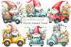 Easter Gnome Truck Clipart Bundle 2