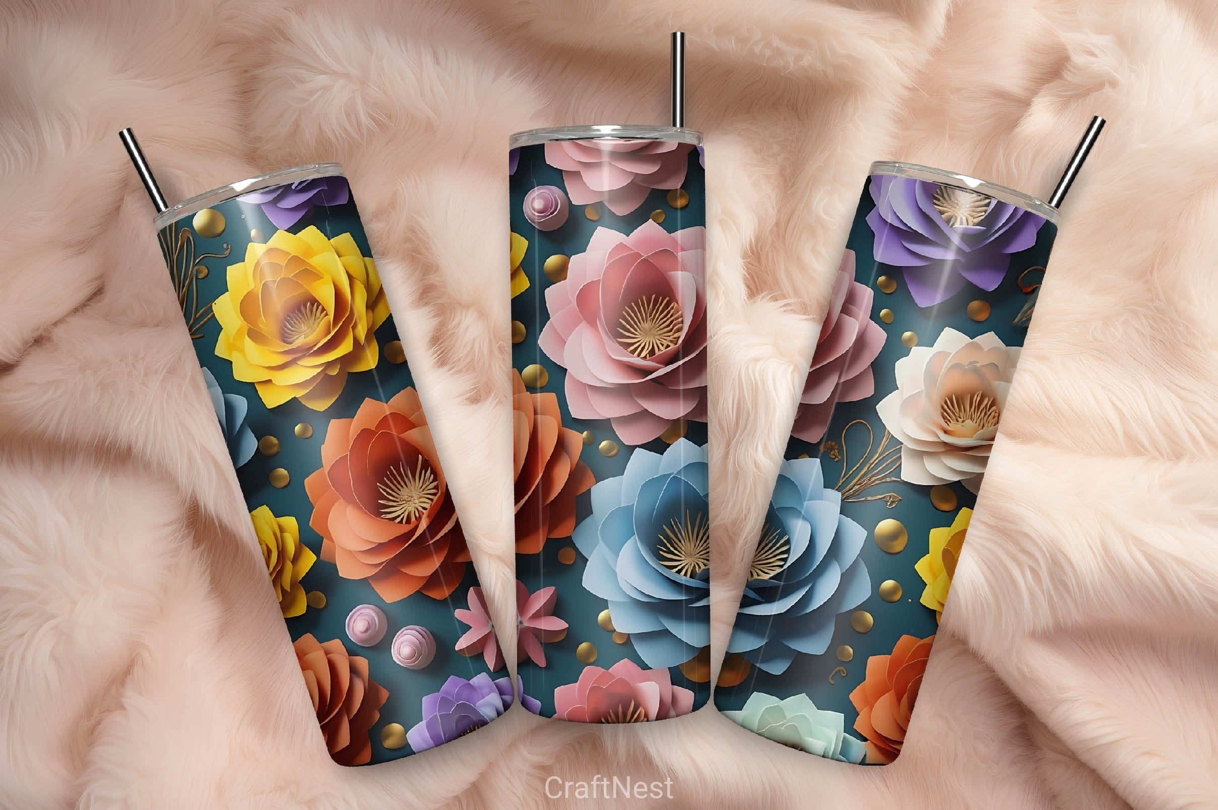 Flower Tumbler Wrap Bundle 14