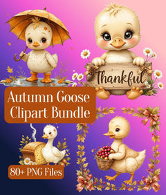 Autumn Goose Clipart Bundle - CraftNest - Digital Crafting and Art