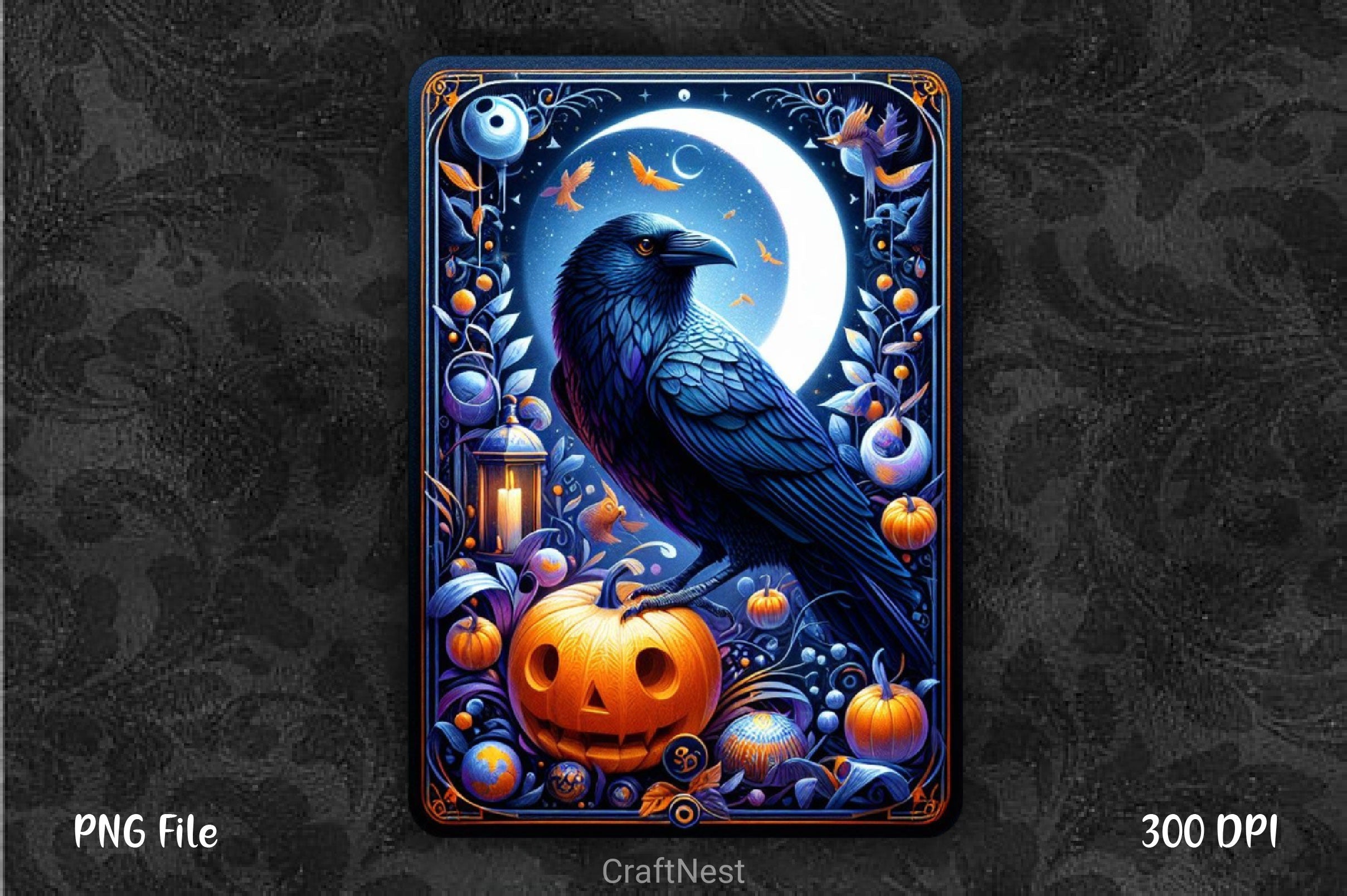 Raven Bird Tarot Card Clipart Bundle 20