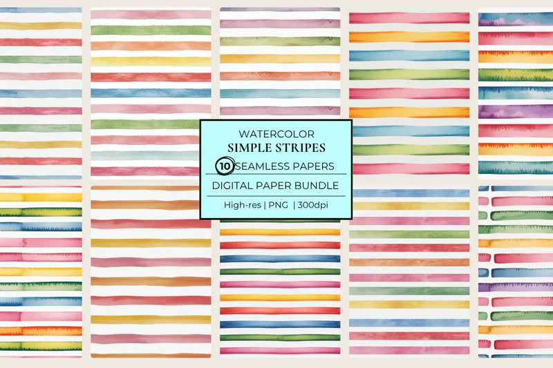 Simple Stripes Seamless Papers - CraftNest - Digital Crafting and Art