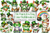 St Patrick's Day Cats Clipart Bundle