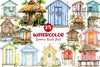 Summer Cozy Beach Hut Clipart Bundle