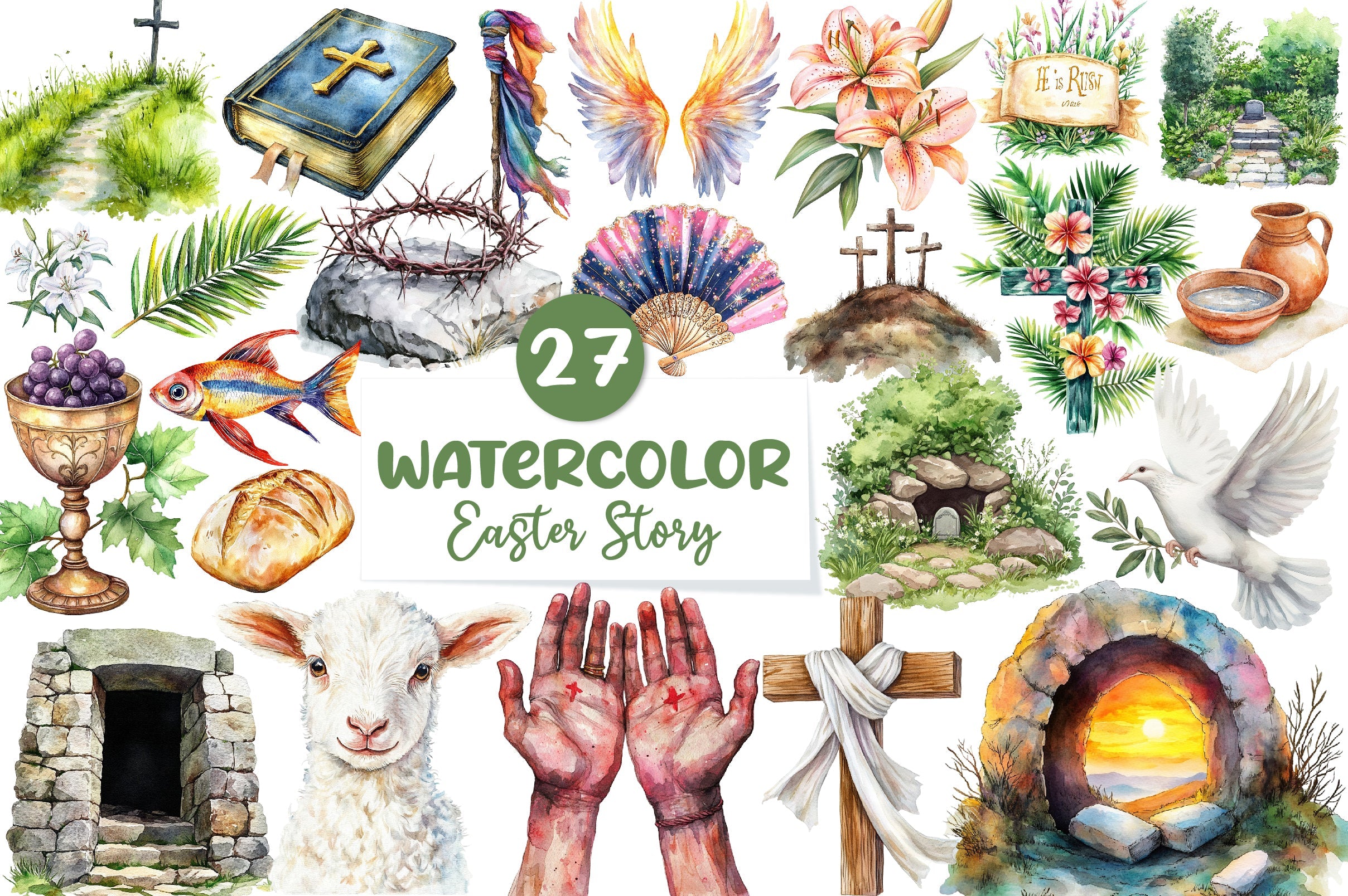 Easter Story Clipart Bundle