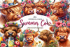 Highland Cow Summer Clipart Bundle