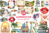 1920S Summer Postcard Clipart Bundle