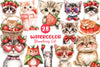 Strawberry Cat Clipart Bundle