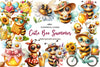 Cute Bee Summer Clipart Bundle