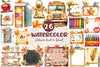 Autumn Back To School Clipart Bundle