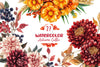 Fall Flowers Clipart Bundle