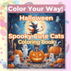 Halloween Cats Coloring Book Bundle