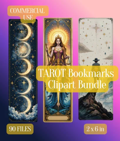 Tarot Bookmarks Junk Journal Clipart Bundle - CraftNest - Digital Crafting and Art