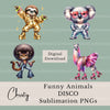 Disco Animals Clipart Bundle