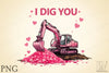 Excavator Love Clipart Bundle