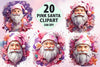 Pink Santa Clipart Bundle