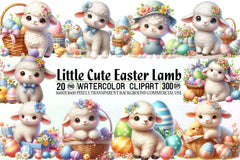 Cute Easter Lamb Clipart Bundle - CraftNest - Digital Crafting and Art
