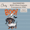 Dachshund Ghost Boo Clipart Bundle