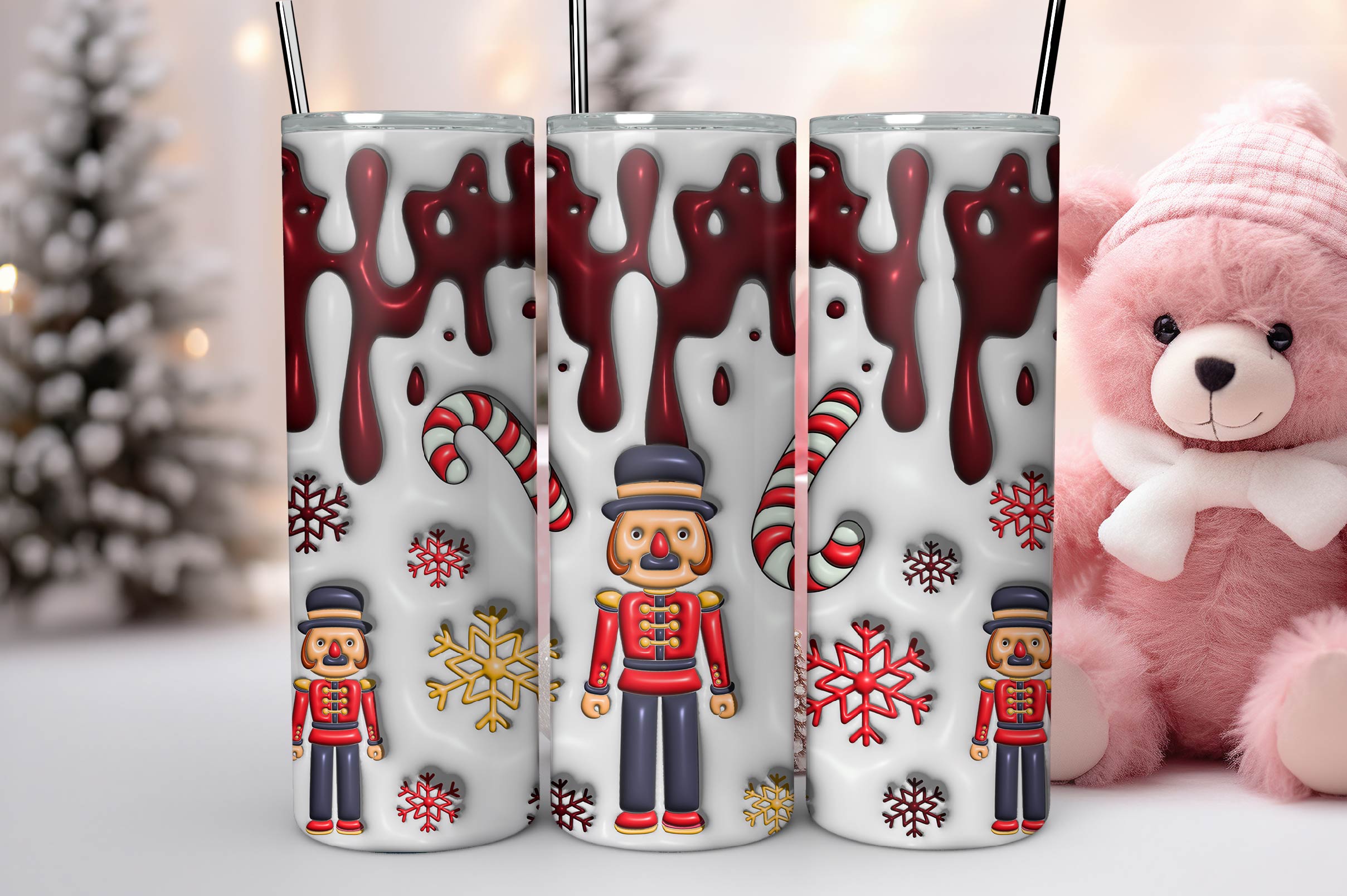 3D Inflated Christmas Tumbler Bundle 14