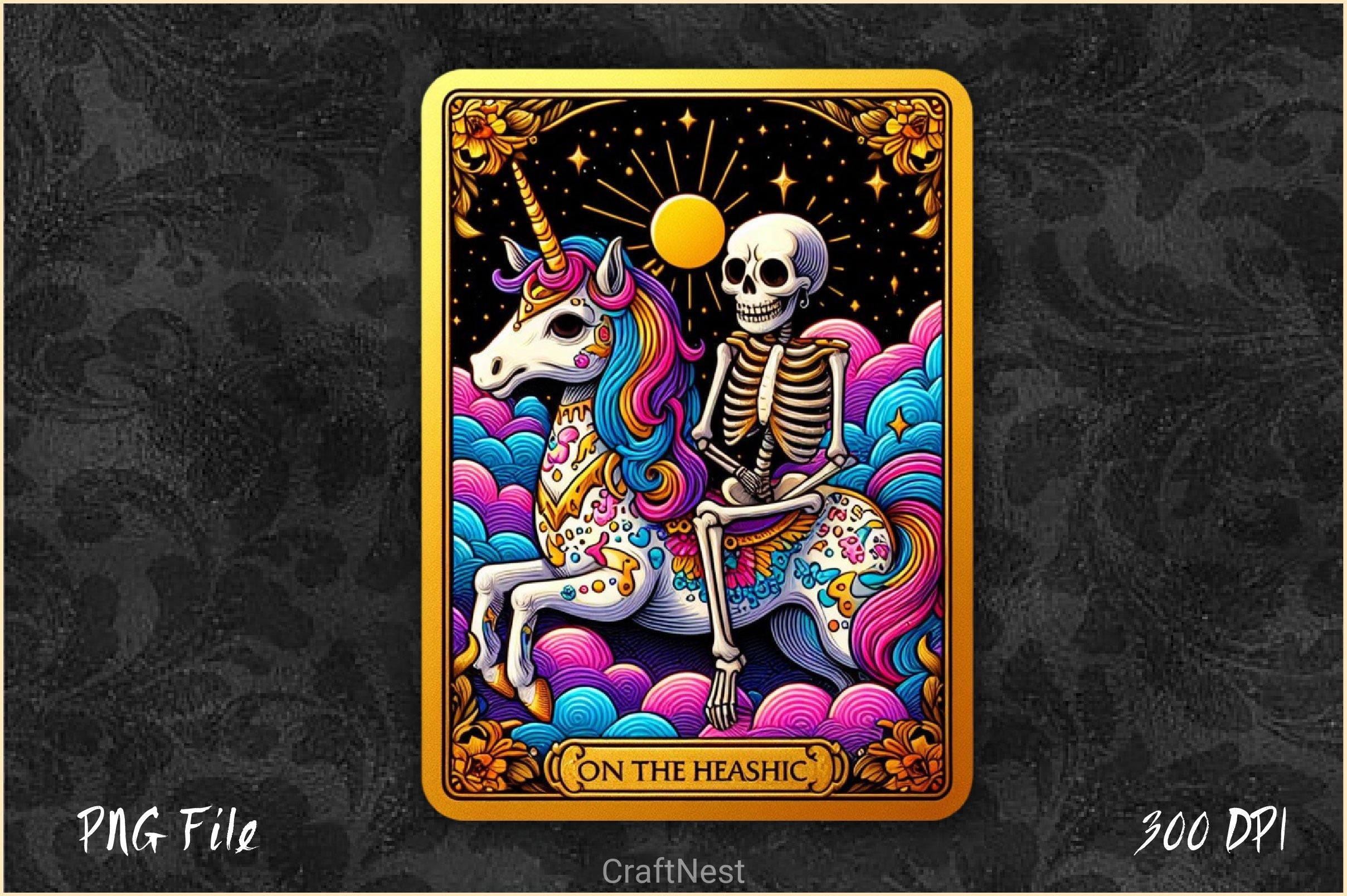 Funny Tarot Card Sarcastic Skeleton Clipart Bundle