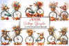 Autumn Vintage Bicycle Clipart Bundle