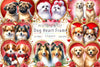 Dog Couple Heart Shape Frame Clipart Bundle