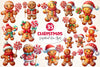 Christmas Gingerbread Man Clipart Bundle 3