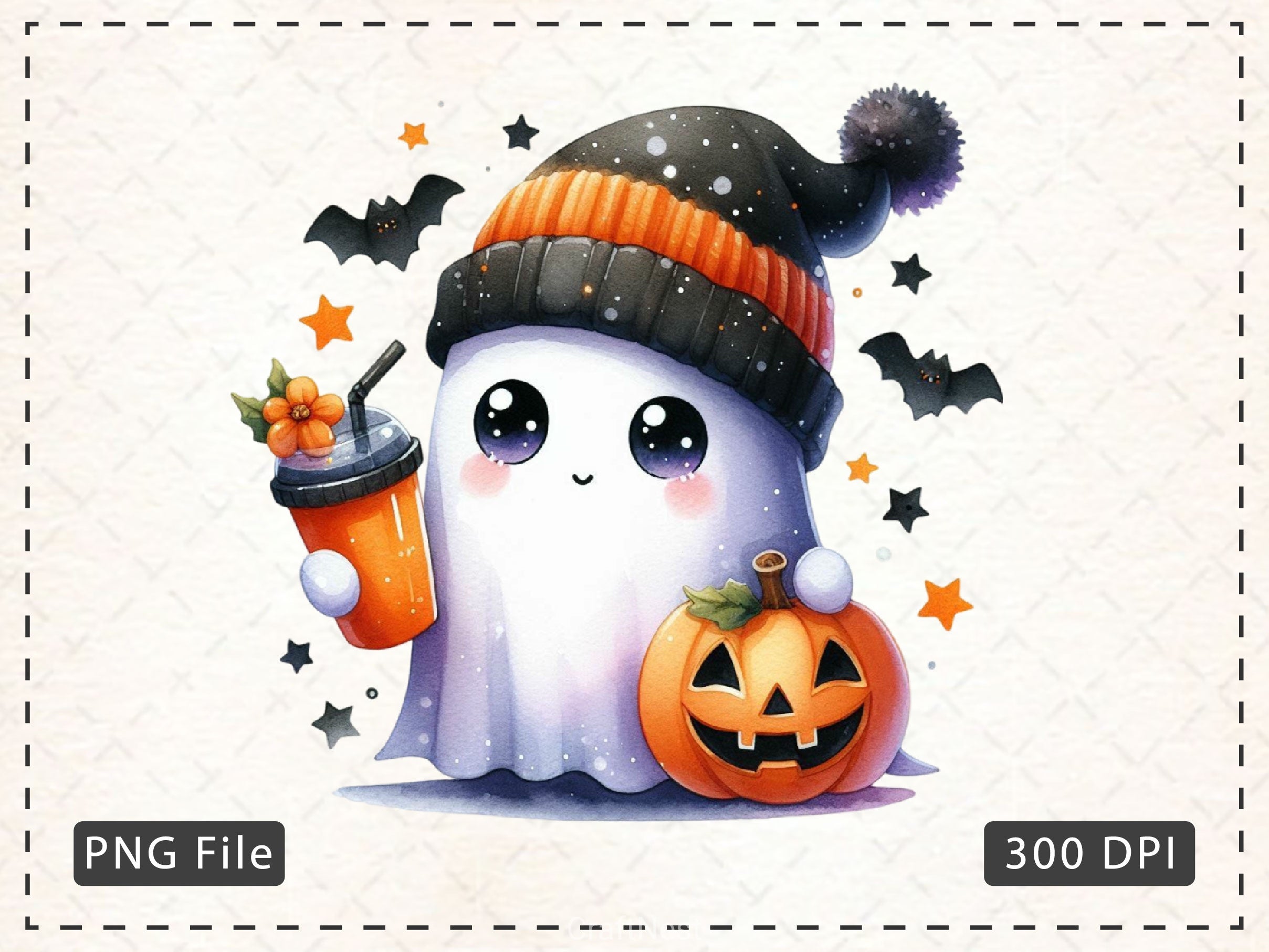 Cute Ghost Cute Halloween Clipart Bundle 13