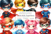 Little Kids Superhero Clipart Bundle