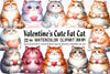 Valentine's Fat Cat Clipart Bundle