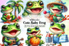 Cute Baby Frog Clipart Bundle