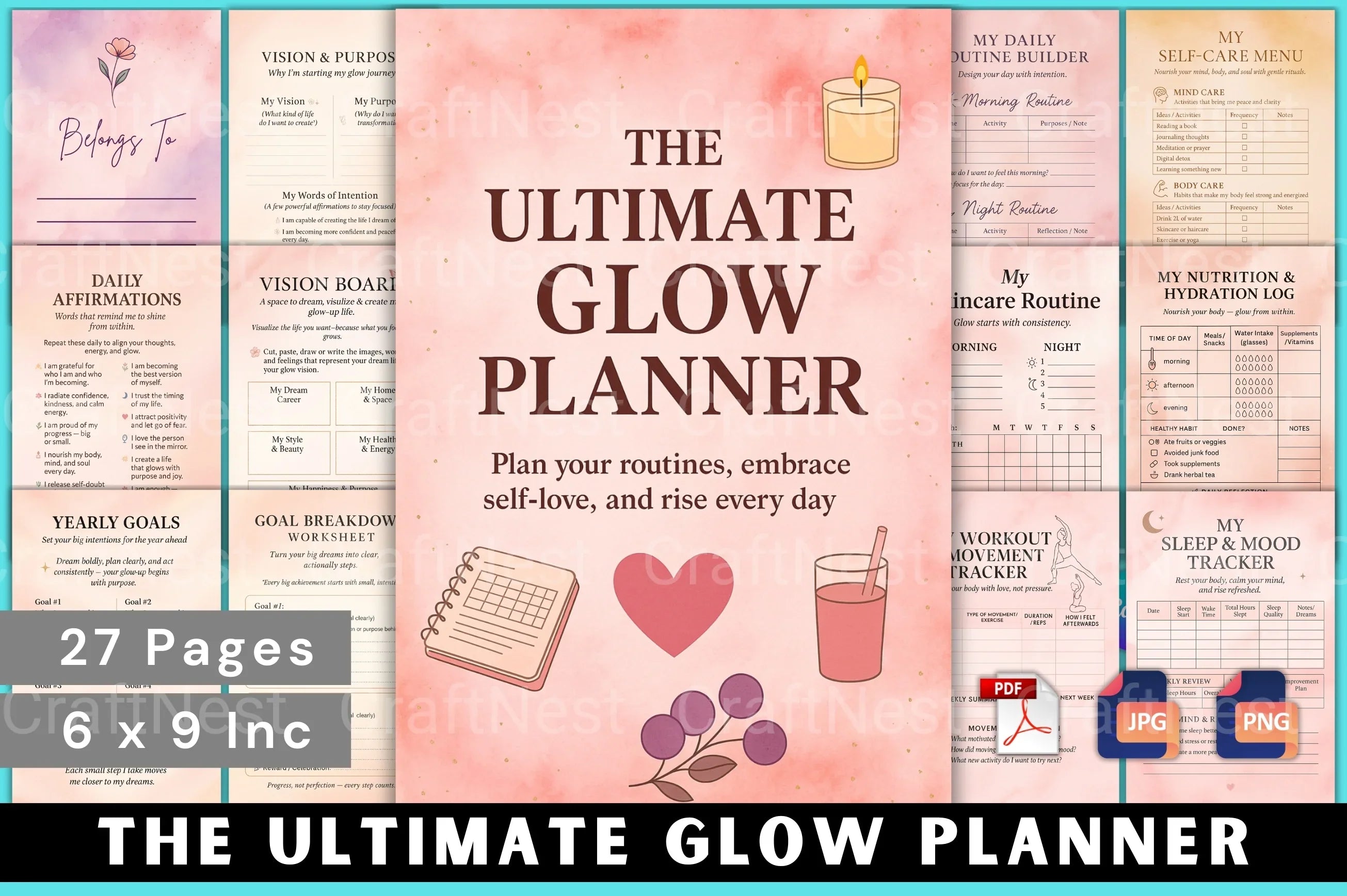 The Ultimate Glow Planner - CraftNest - Digital Crafting and Art