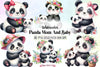 Panda Mom & Baby Clipart Bundle